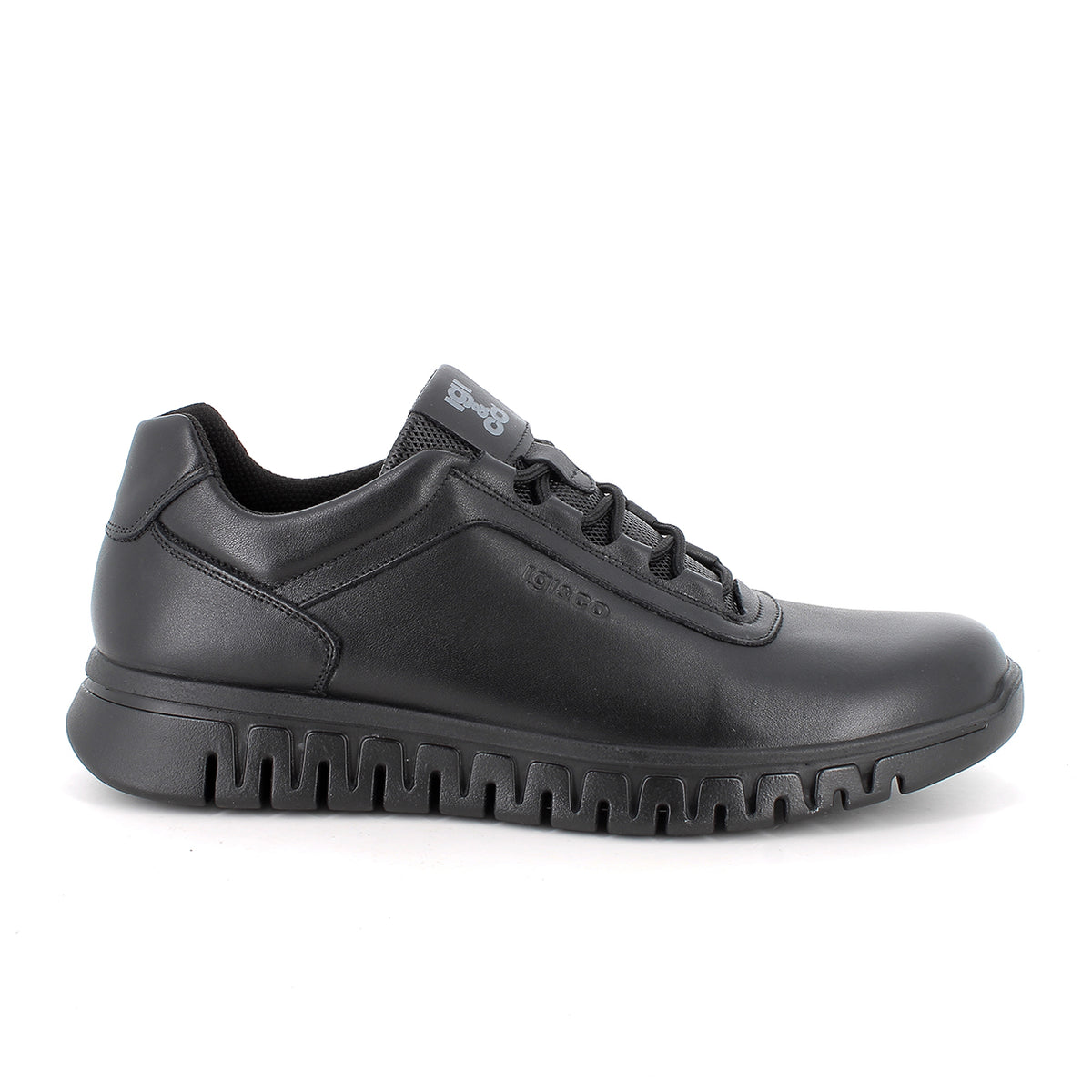 Sneakers IGI&CO scarpa sportiva MADE IN ITALY in pelle di nappa soft nero