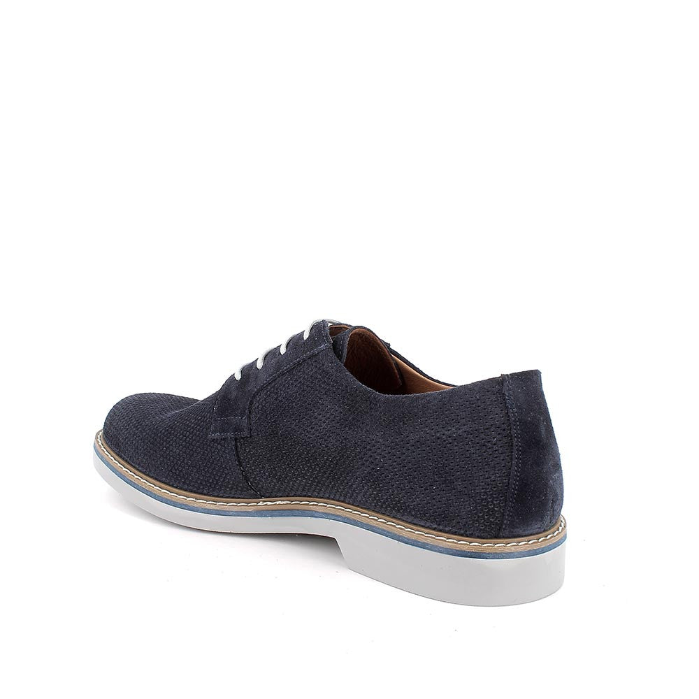 Scarpa IGI&CO stringata uomo MADE IN ITALY in scamosciato special blu notte