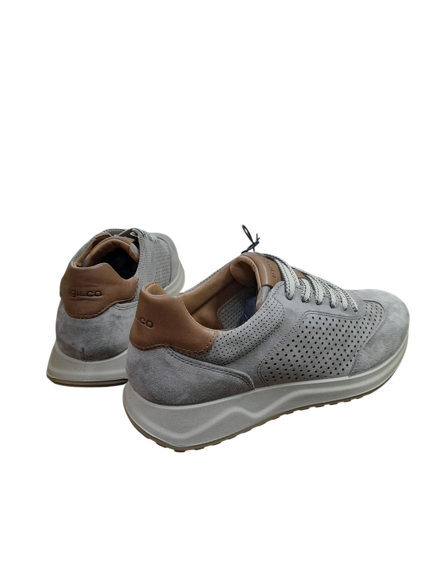 Sneakers IGI&CO scarpa sportiva da uomo MADE IN ITALY in camoscio special peltro