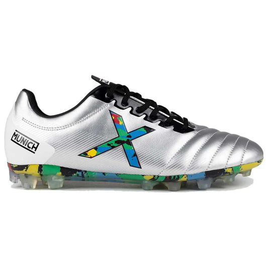 Scarpe da calcio  MUNICH ARENGA OLYMPIX 313 FG/AG da uomo in pelle argento