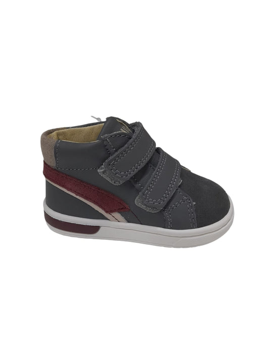Sneaker PRIMIGI scarpa bambino Primi Passi in pelle e scamosciato grigio