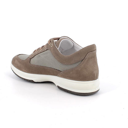 Scarpa IGI&CO Interactive uomo MADE IN ITALY in Camoscio e tessuto tortora